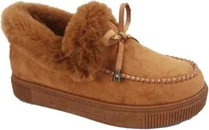 Ladmiple Booties For Women 2024 Snow Boots Winter Shoes Fur Lined Warm Slip On Ankle Boots Comfortable Walking Loafers Shoes