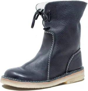 Ladmiple Snow Boots For Women Cute High Top Winter Ankle Booties Slip on Warm Comfortable Fur Lined Mid Calf Walking Shoes