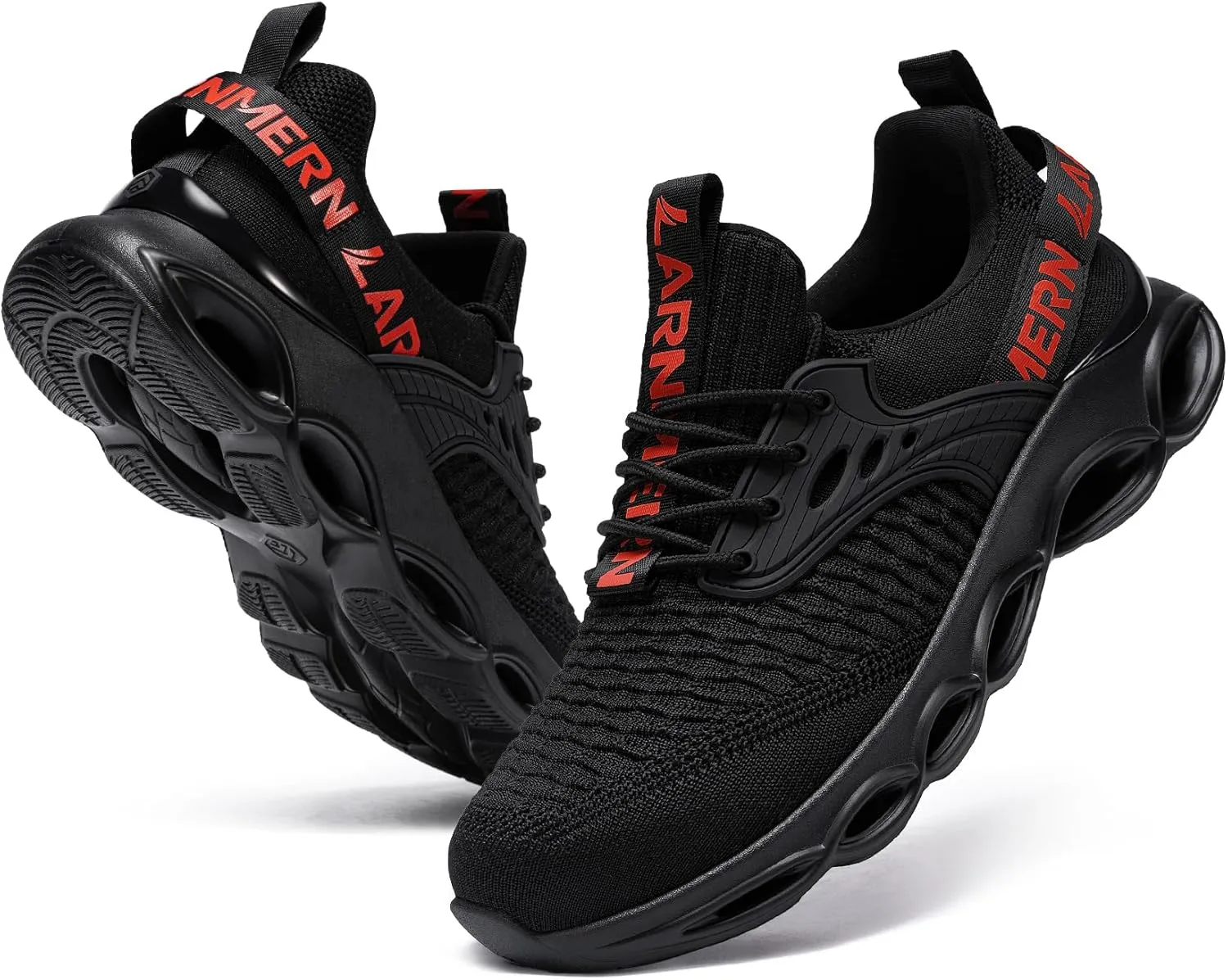 LARNMERN Steel Toe Shoes for Men Women Wide Lightweight Safety Sneakers Comfortable Safety Shoes Colorful Tennis Work Shoes