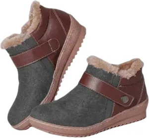 Lausiuoe Snow Boots For Women Cute Fur Lined Winter Boots Warm Fuzzy Ankle Booties Casual Fashion Trendy Slip On Outdoor Shoe
