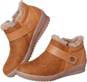 Lausiuoe Snow Boots For Women Cute Fur Lined Winter Boots Warm Fuzzy Ankle Booties Casual Fashion Trendy Slip On Outdoor Shoe