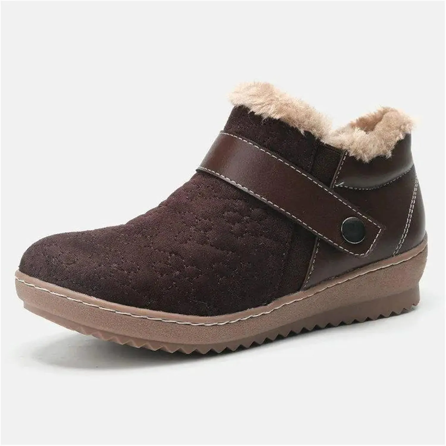 Lausiuoe Snow Boots For Women Cute Fur Lined Winter Boots Warm Fuzzy Ankle Booties Casual Fashion Trendy Slip On Outdoor Shoe