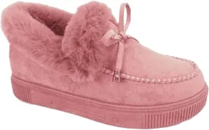 Lausiuoe Snow Boots For Women Wide Width Fluffy Fuzzy Ankle Booties Soft Memory Foam Pull on Fashion Casual Walking Shoes