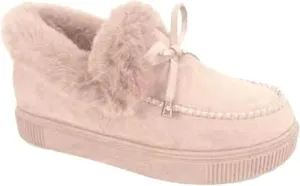 Lausiuoe Snow Boots For Women Wide Width Fluffy Fuzzy Ankle Booties Soft Memory Foam Pull on Fashion Casual Walking Shoes