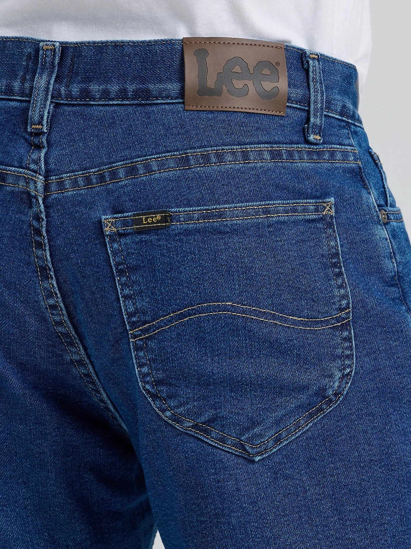 Lee Men's Flannel Straight Leg Relaxed Fit Jeans