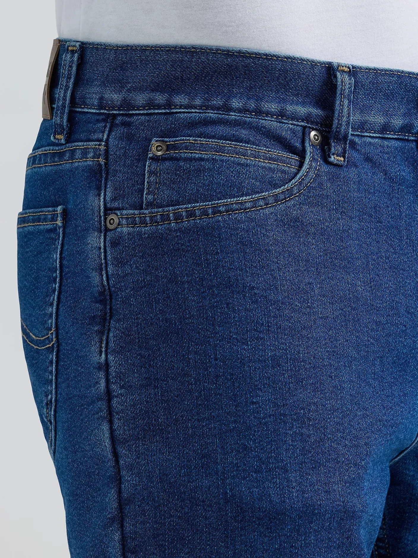 Lee Men's Flannel Straight Leg Relaxed Fit Jeans