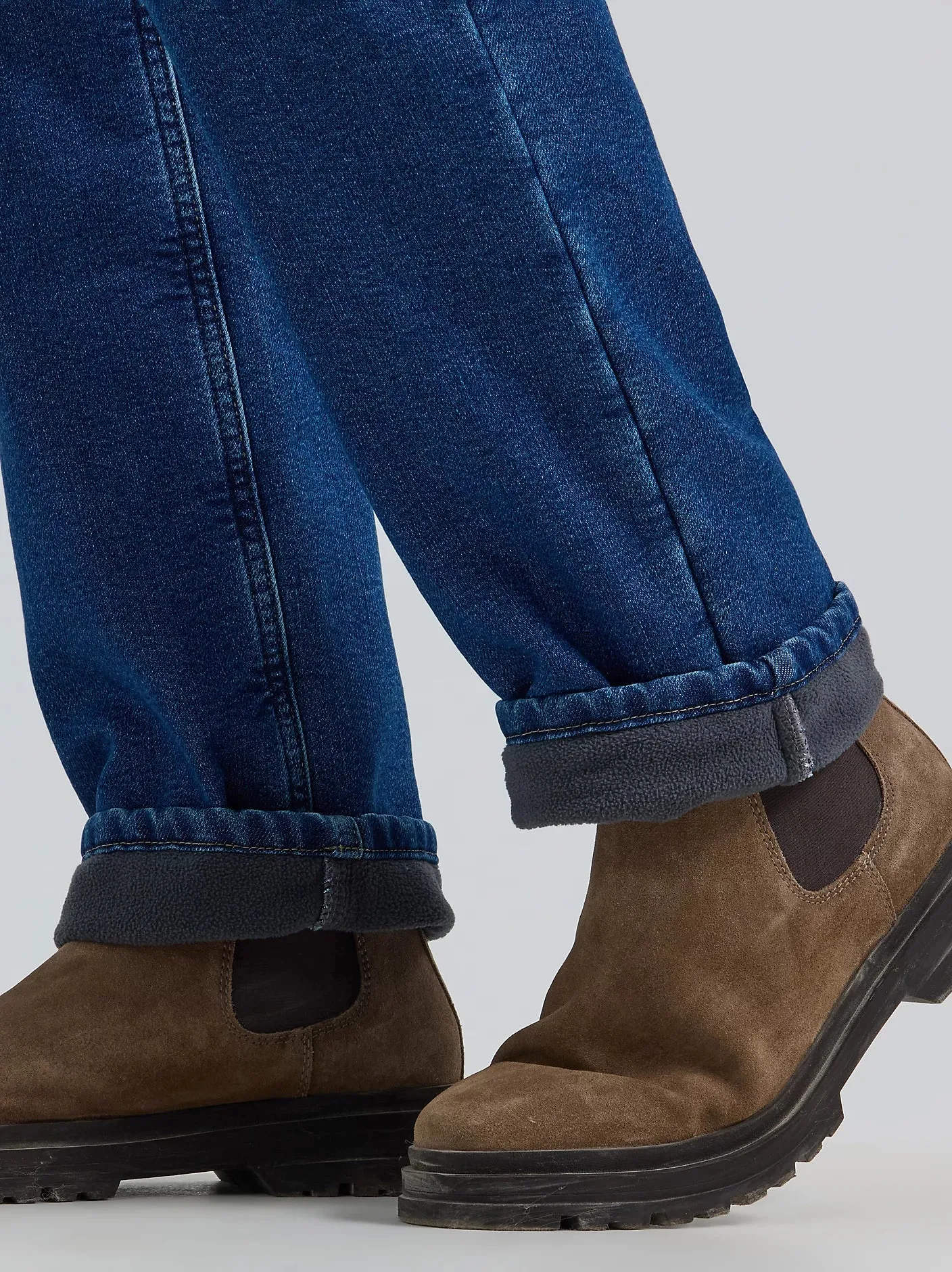 Lee Men's Flannel Straight Leg Relaxed Fit Jeans