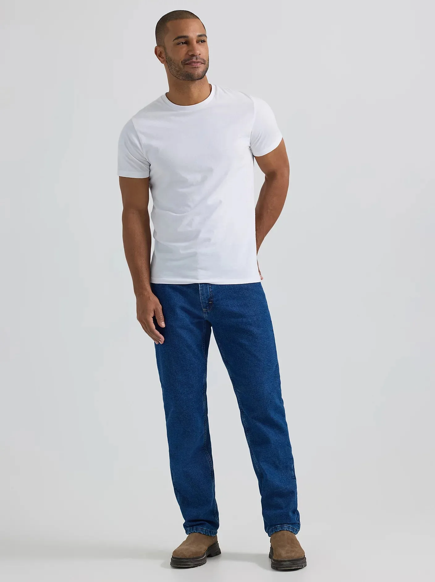 Lee Men's Flannel Straight Leg Relaxed Fit Jeans