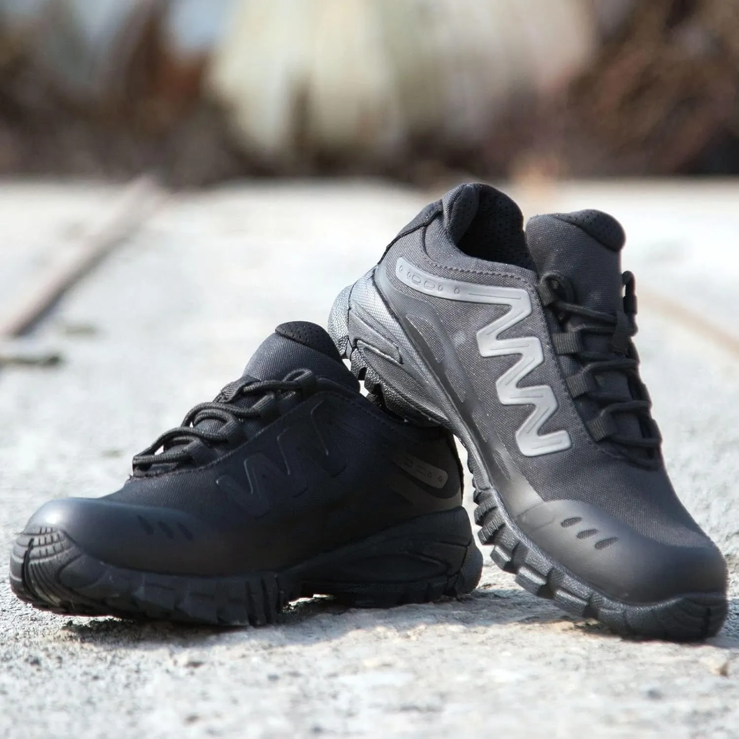 Lightweight Low Top Tactical Boots for Men, Comfort Durable Rubber Sole Military Work and Desert Boots, Lace-up Waterproof Breathable Military Boots