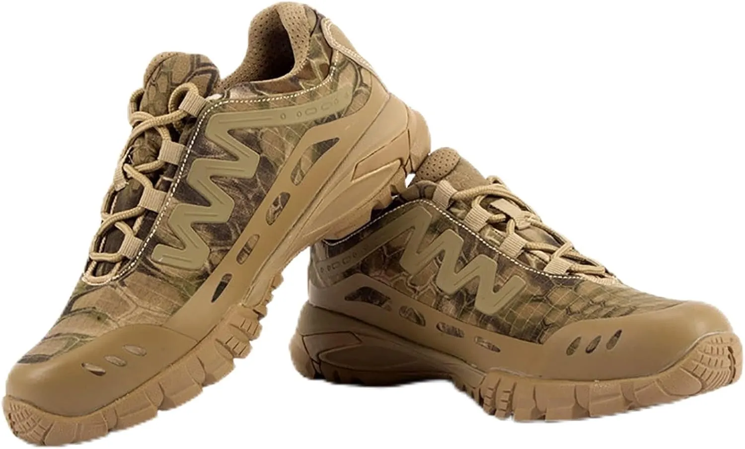 Lightweight Low Top Tactical Boots for Men, Comfort Durable Rubber Sole Military Work and Desert Boots, Lace-up Waterproof Breathable Military Boots