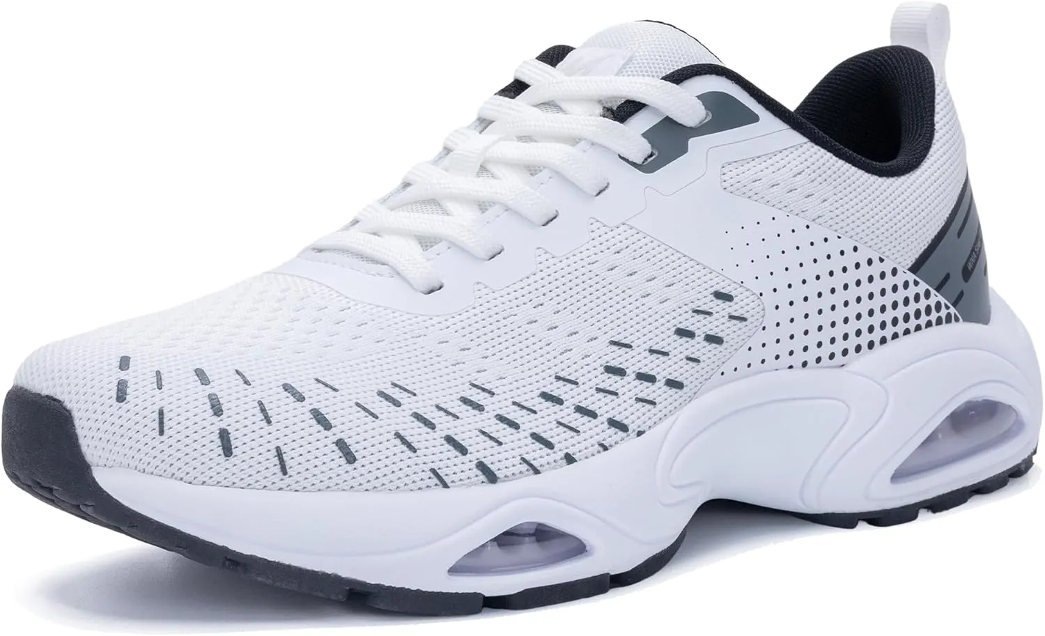 Men Air Running Shoes with Dual Cushions Breathable Lightweight Tennis Walking Sneakers Memory Foam Athletic Sport Shoes