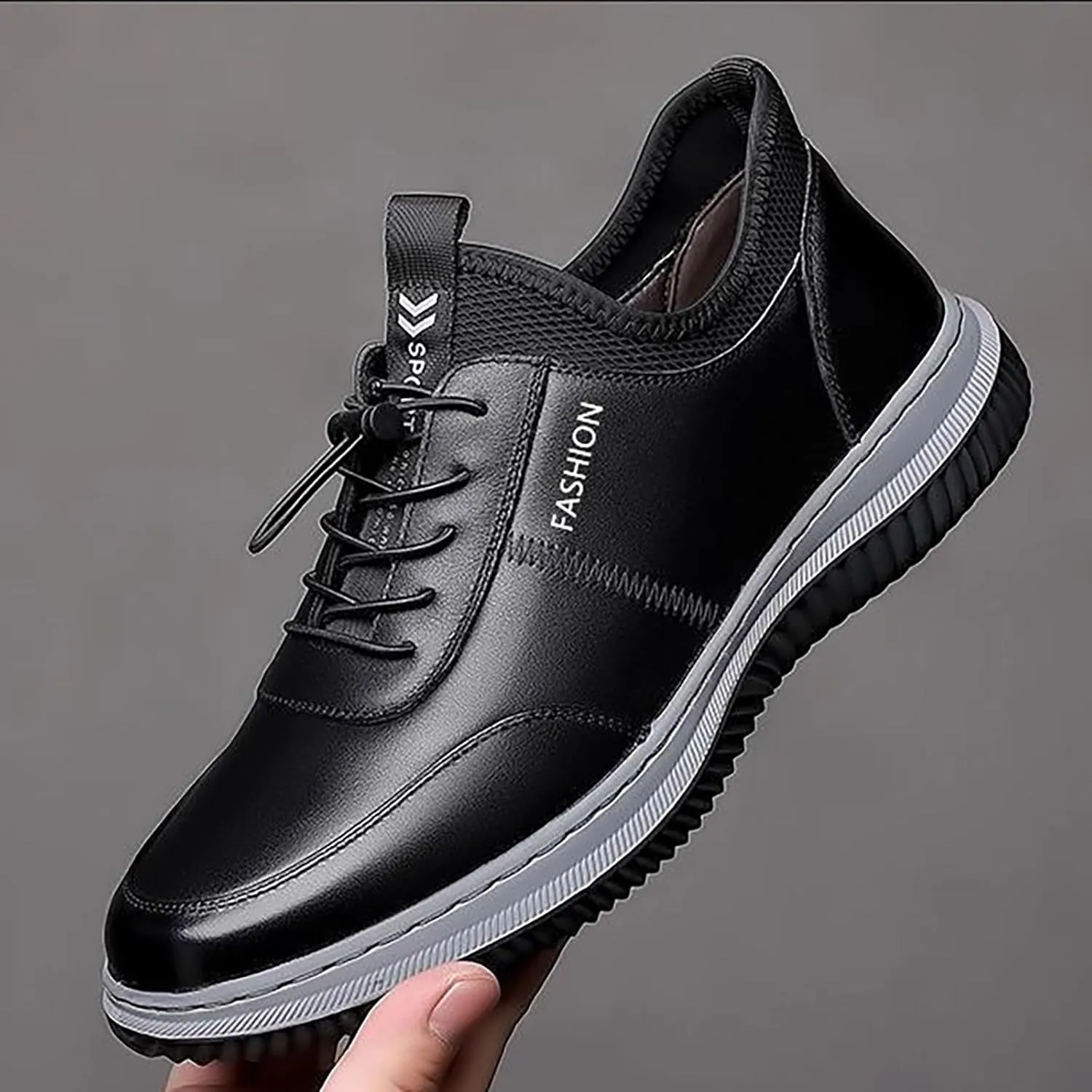 Men Flat Mesh Sneaker Breathable Lightweight Solid Color Fashion Casual Shoes for Men Summer and Autumn