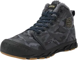 Men New Large Size Plush Thermal Non Slip Camo Snow Boots Outdoor Adventure Camping Mountaineering Boots Mid Rain Boot