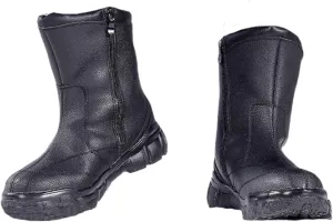 Men Non Slip Snow Boots, Men's Winter Warm Side Zipper Fur Lined Mid Calf Snow Boots, Comfortable Waterproof Hiking Boot, for Cold Weather, Lightweight Outdoor Athletic