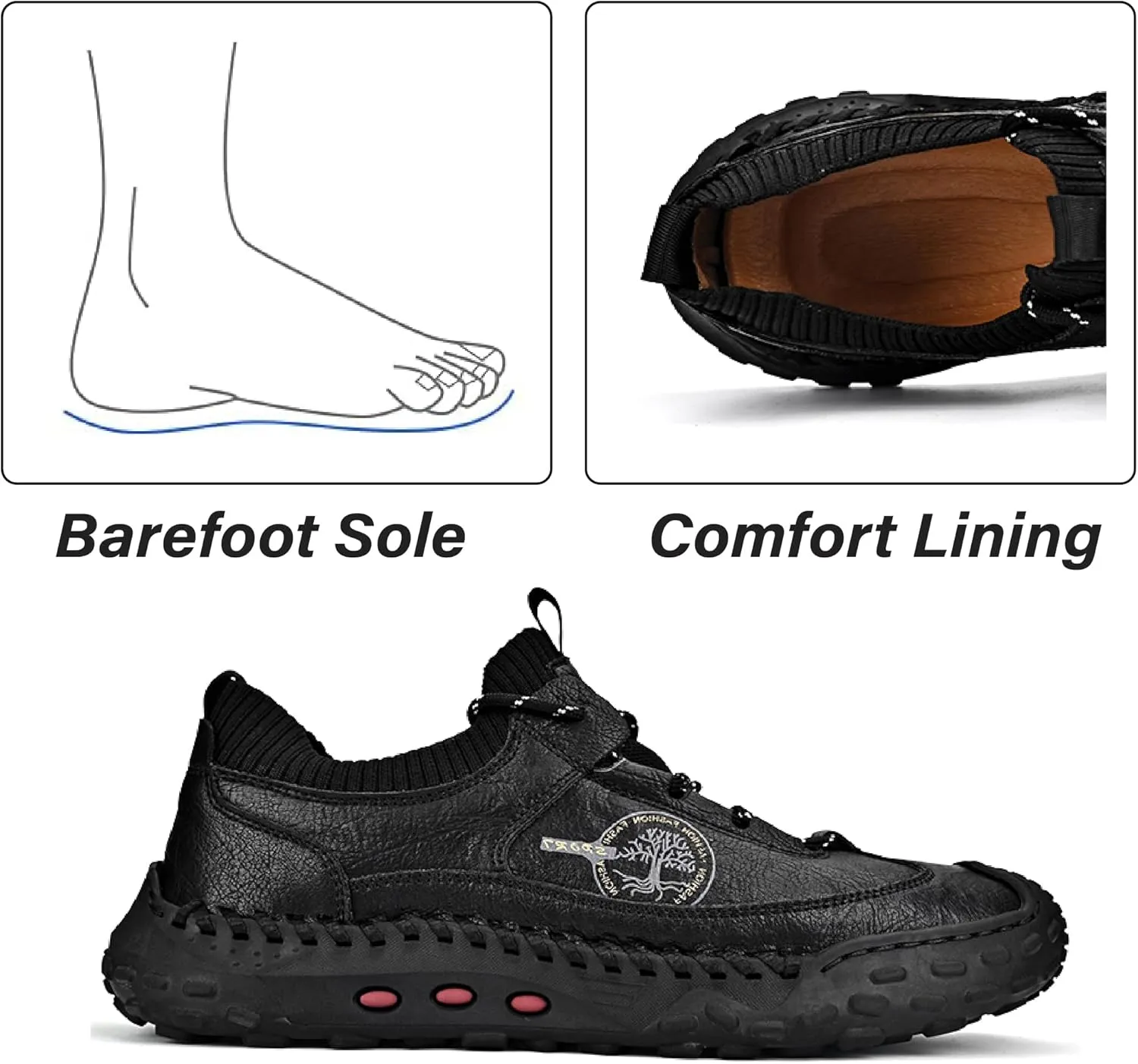 Mens Casual Hiking Outdoor Breathable Sneakers Lightweight Oxfords Anti-Slip Climbing Shoes