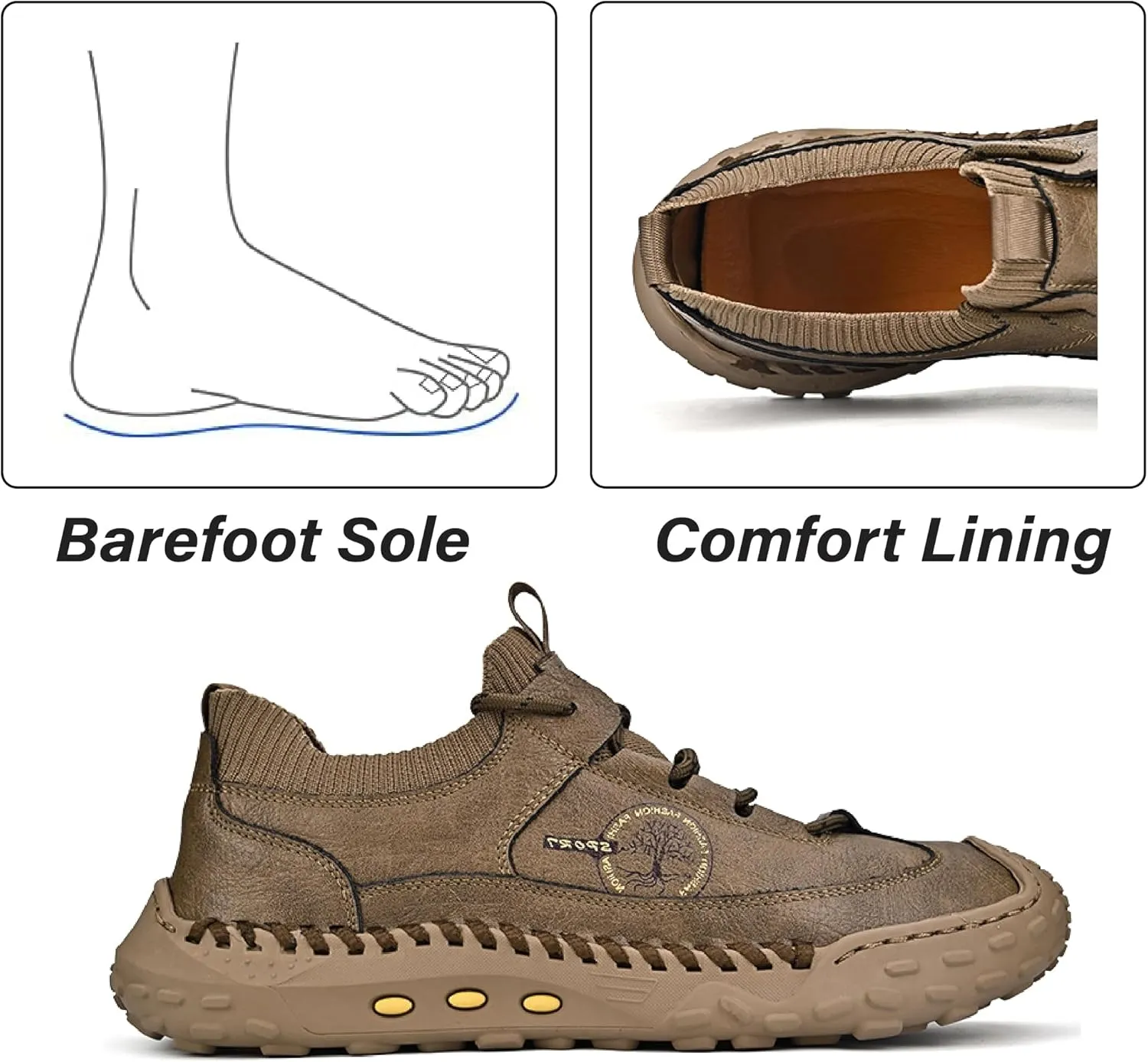 Mens Casual Hiking Outdoor Breathable Sneakers Lightweight Oxfords Anti-Slip Climbing Shoes