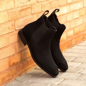 Men's Chelsea Boots Classic Leather Goodyear Welt Wide Plus Size Black 3520