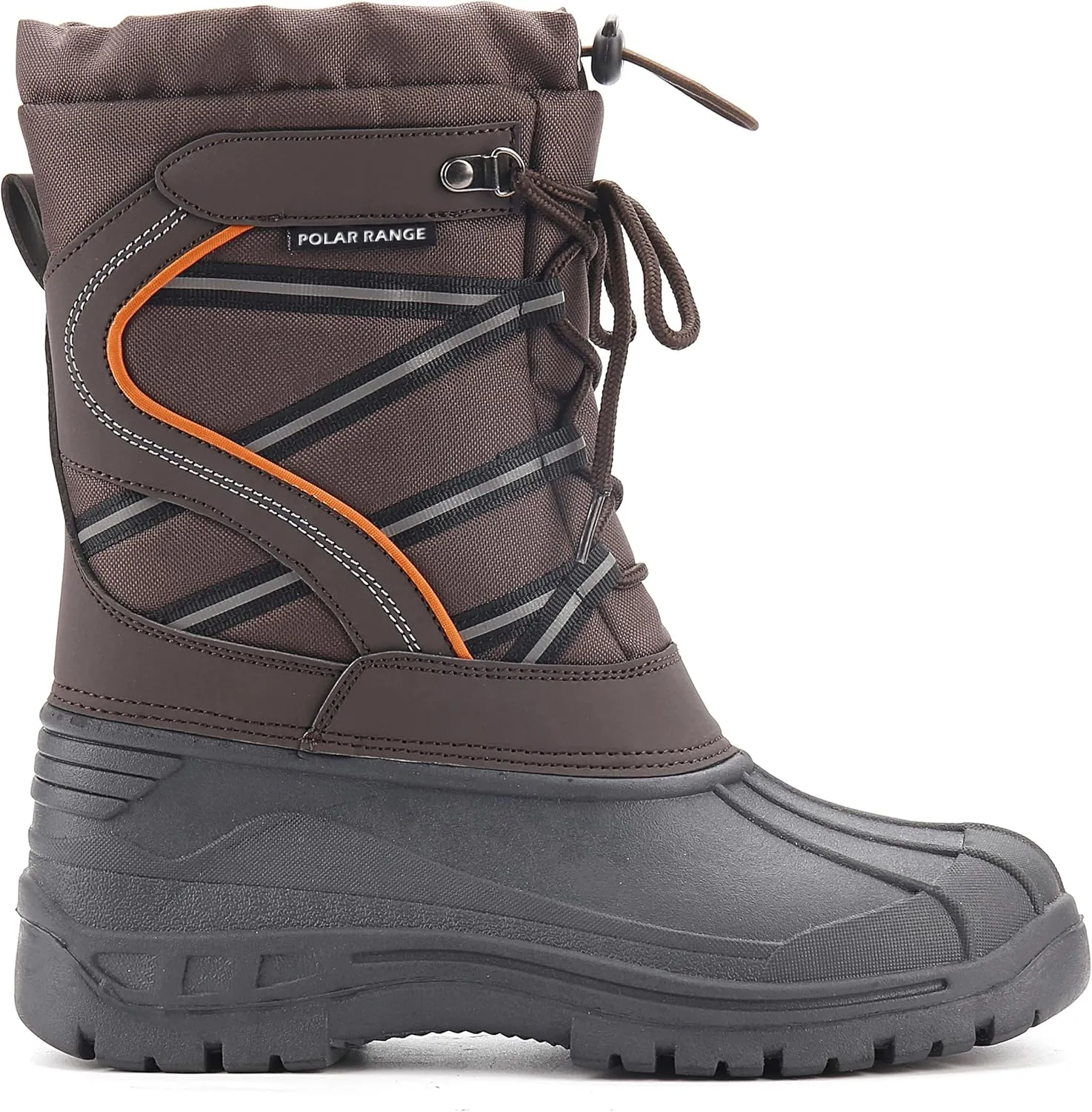 Mens Cold Weather Snow Boot, Waterproof Insulated, Fur Lined, Slip-Resistant, Sizes 10-13