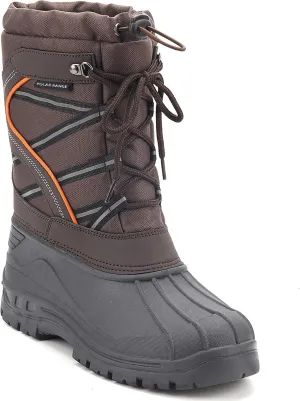 Mens Cold Weather Snow Boot, Waterproof Insulated, Fur Lined, Slip-Resistant, Sizes 10-13