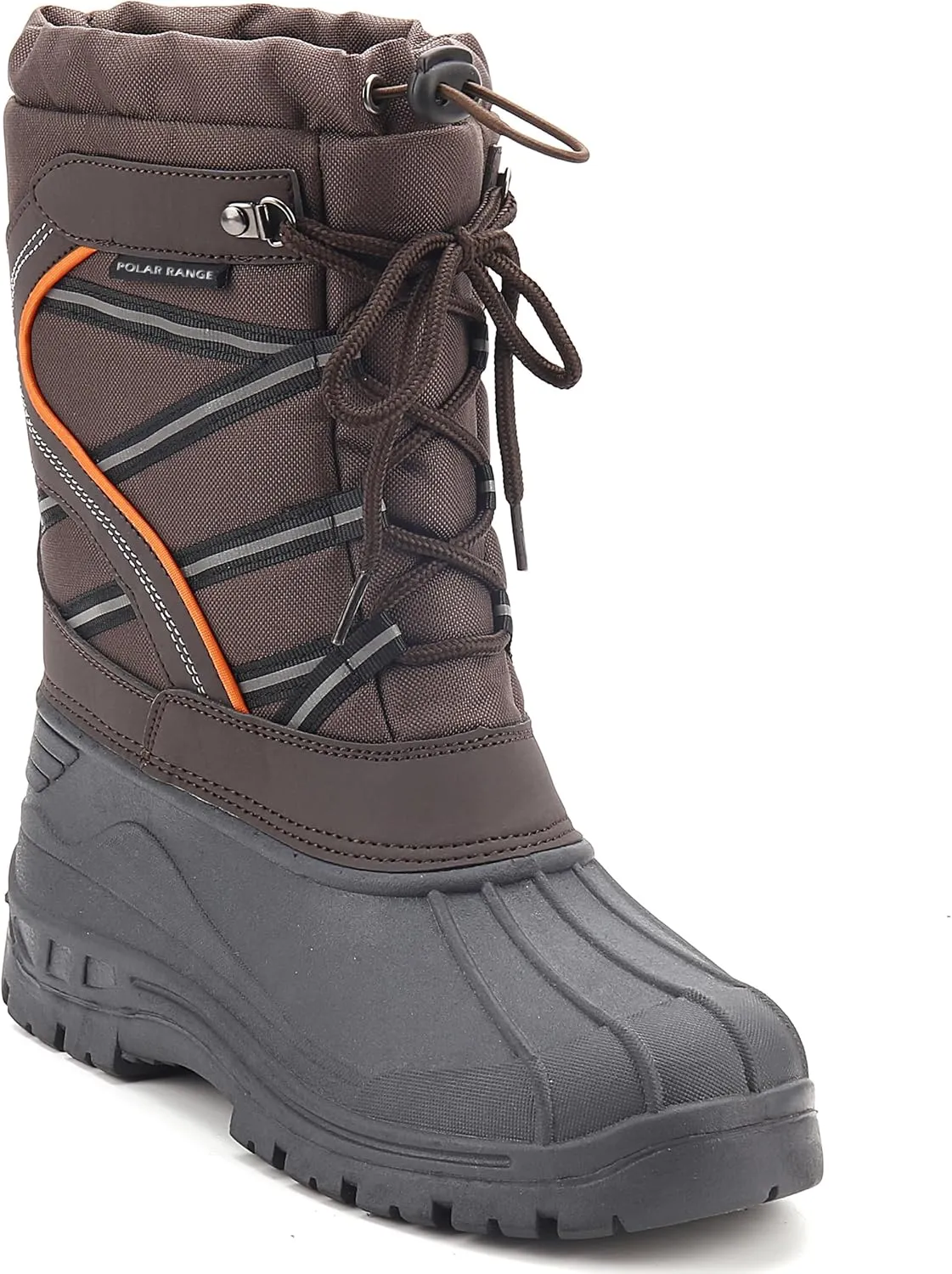 Mens Cold Weather Snow Boot, Waterproof Insulated, Fur Lined, Slip-Resistant, Sizes 10-13