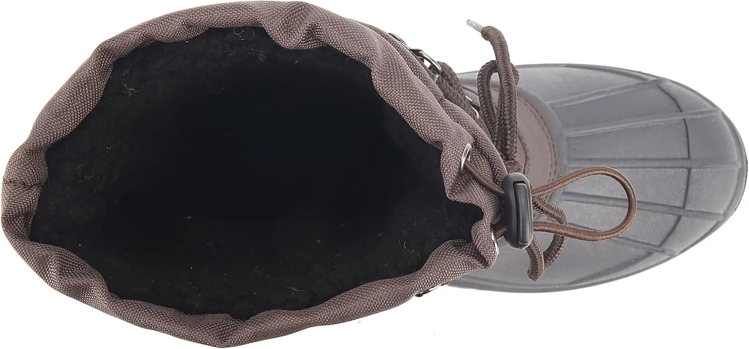 Mens Cold Weather Snow Boot, Waterproof Insulated, Fur Lined, Slip-Resistant, Sizes 10-13