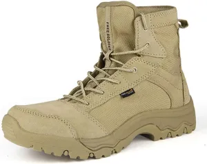 Men's Combat BootsOutdoor Breathable Hiking Shoes Security Military Tactical Boot,Beige-36