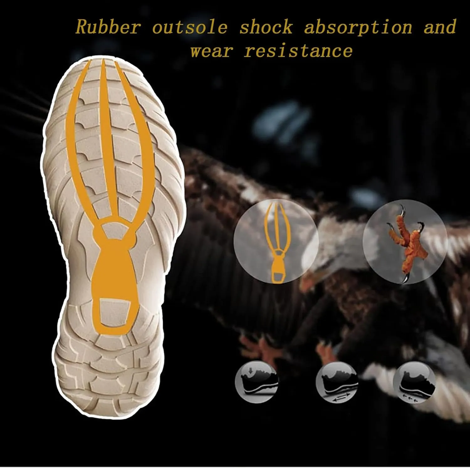 Men's Combat Military Boots, Autumn Winter Wear-resistant and Non-slip Medium and Low Top Mountaineering Boots, for Outdoor Trekking Desert Tactical Boots