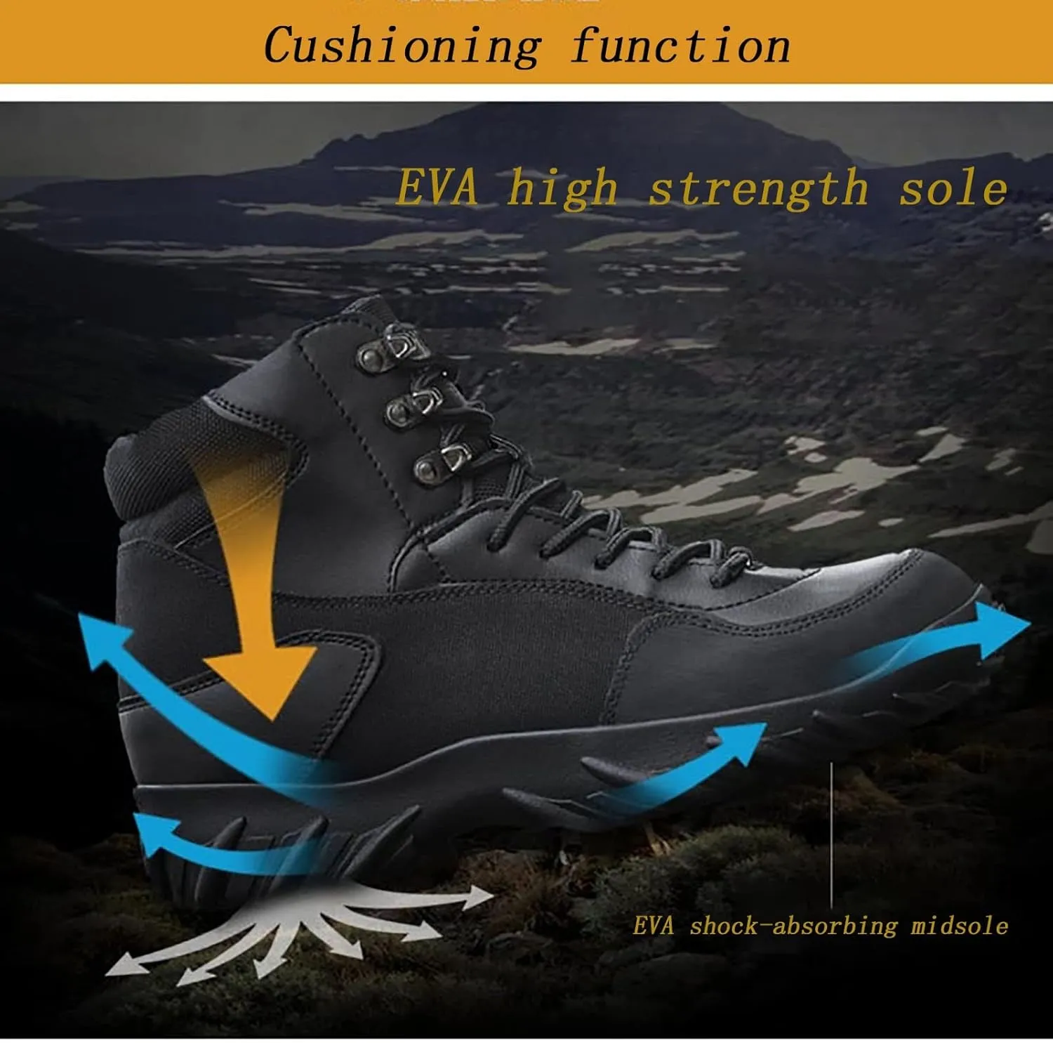 Men's Combat Military Boots, Autumn Winter Wear-resistant and Non-slip Medium and Low Top Mountaineering Boots, for Outdoor Trekking Desert Tactical Boots
