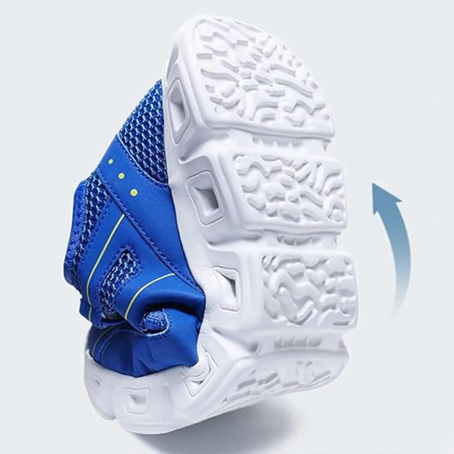 Men's Elastic Strap Trail Running Shoes Breathable Mesh Comfortable Soft Sole Anti-Slip Jogging Training Lightweight Outdoor Hiking Sports Sneakers
