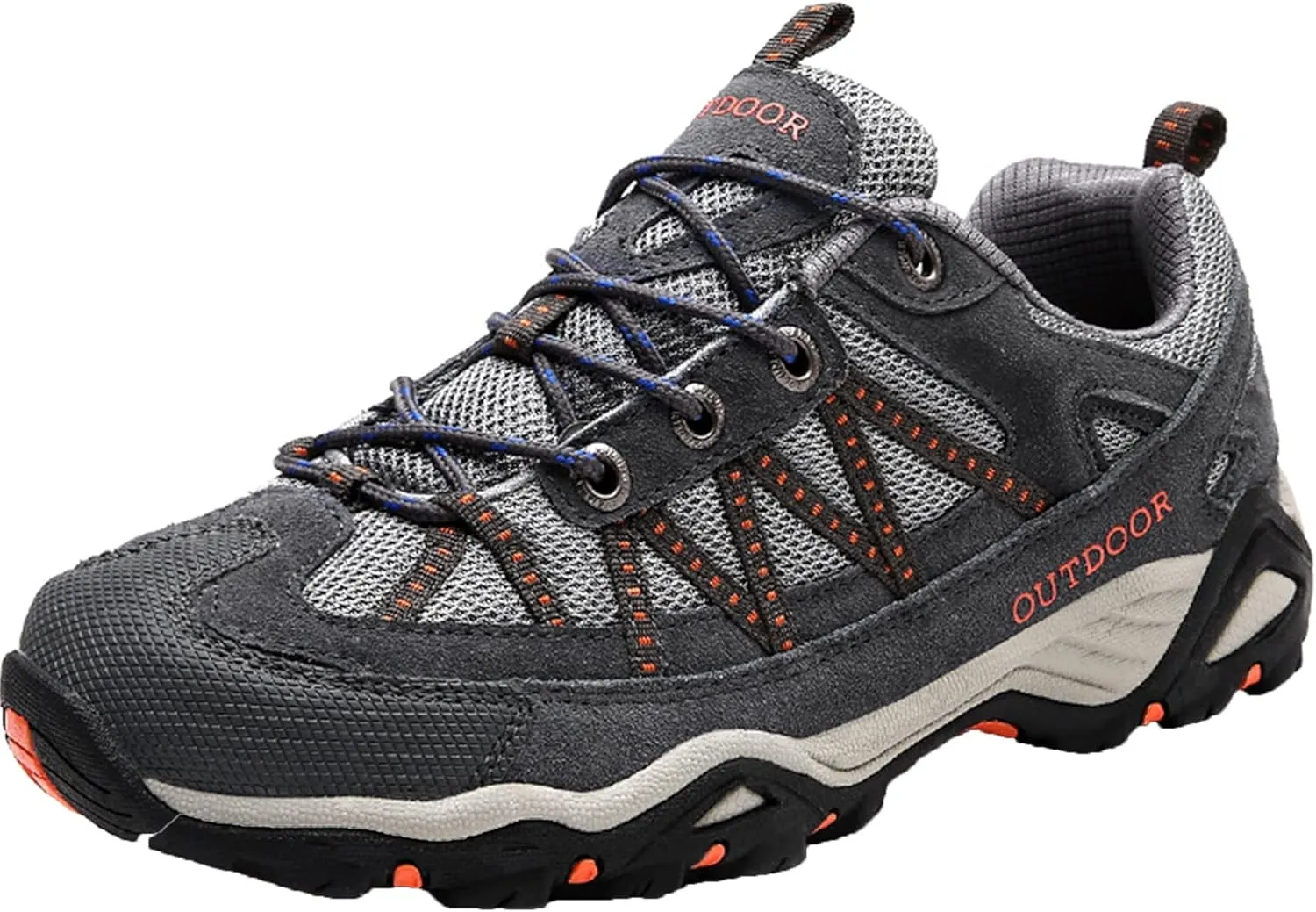 Mens Hiking Shoes Outdoor Walking Travel Sneakers Anti-Slip Low Top Soft Bottom Trail Running Trainers
