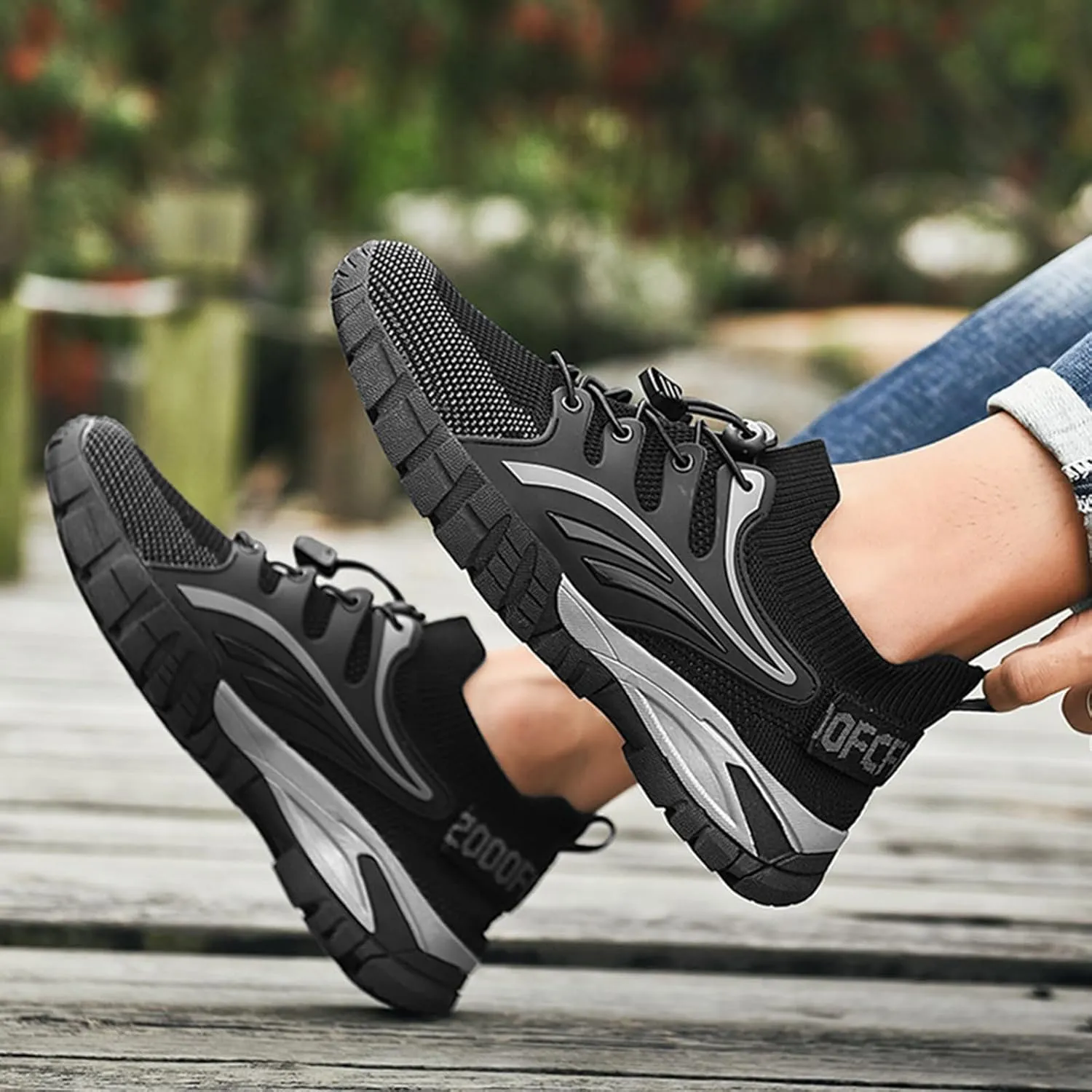 Mens Hiking Shoes Walking Trekking Trainers Outdoors Breathable Camping Climbing Shoes