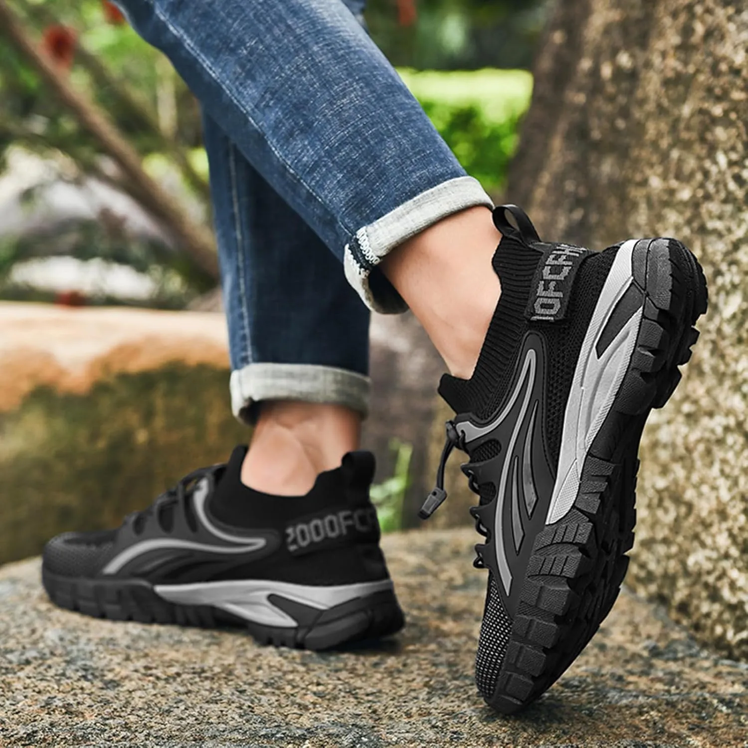 Mens Hiking Shoes Walking Trekking Trainers Outdoors Breathable Camping Climbing Shoes