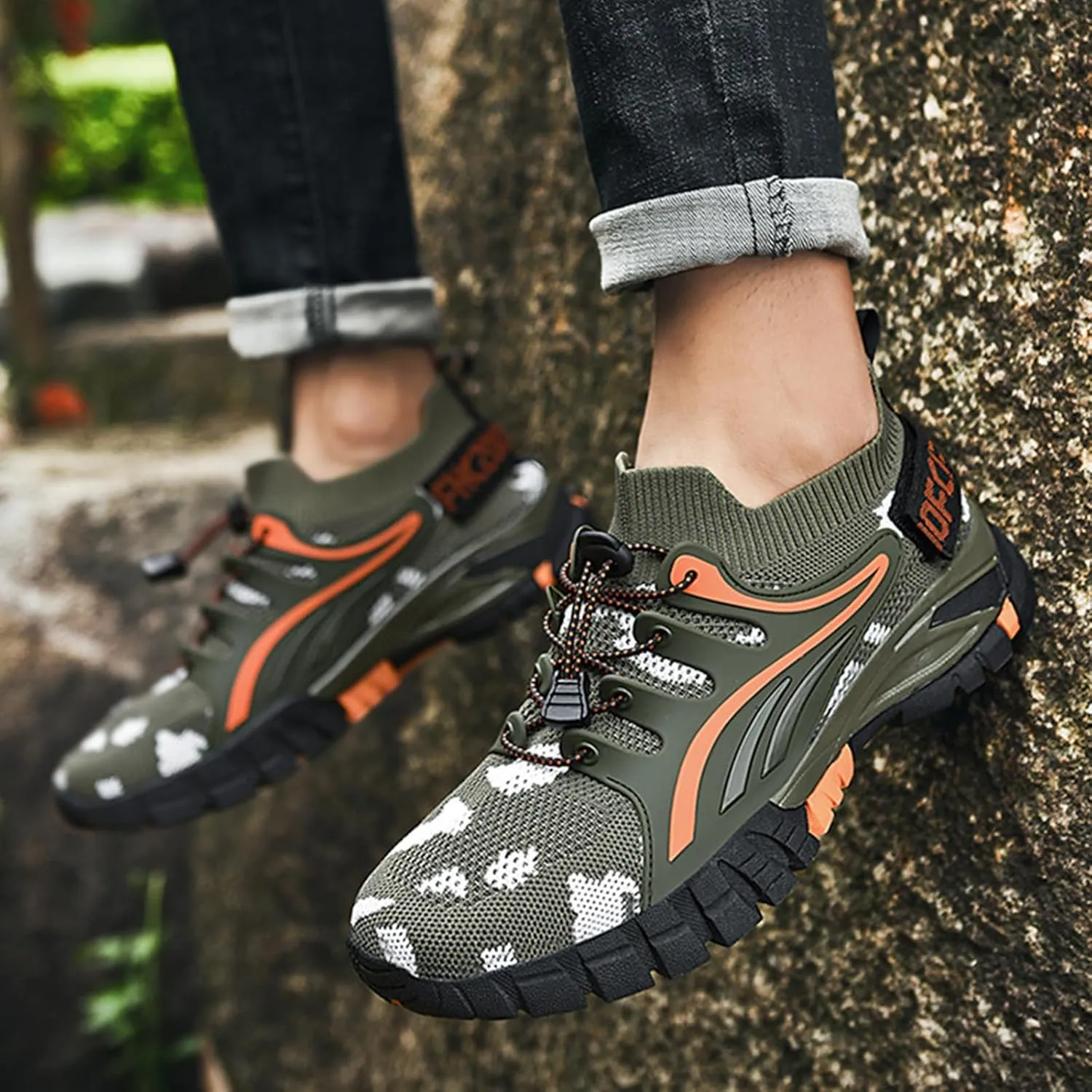 Mens Hiking Shoes Walking Trekking Trainers Outdoors Breathable Camping Climbing Shoes