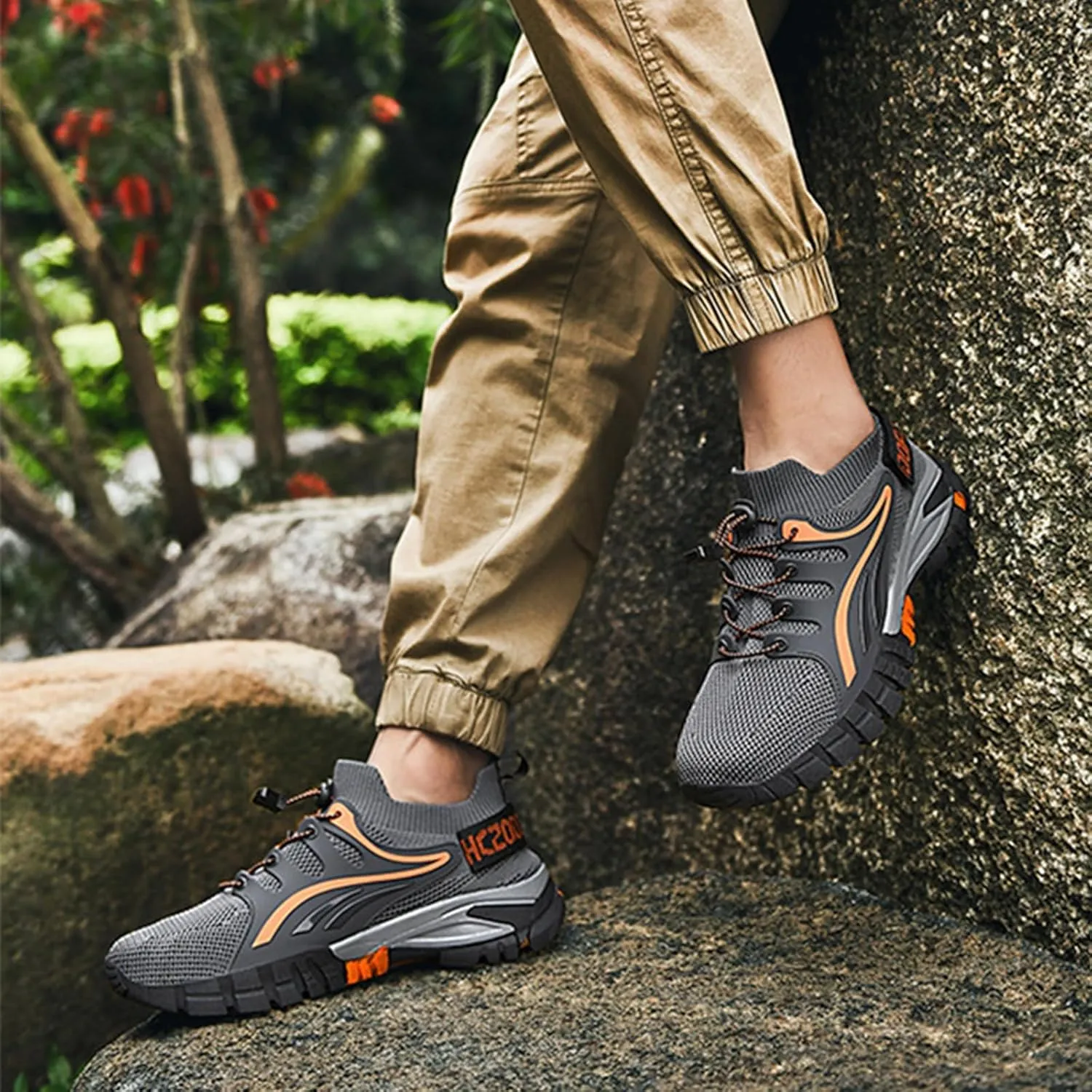 Mens Hiking Shoes Walking Trekking Trainers Outdoors Breathable Camping Climbing Shoes
