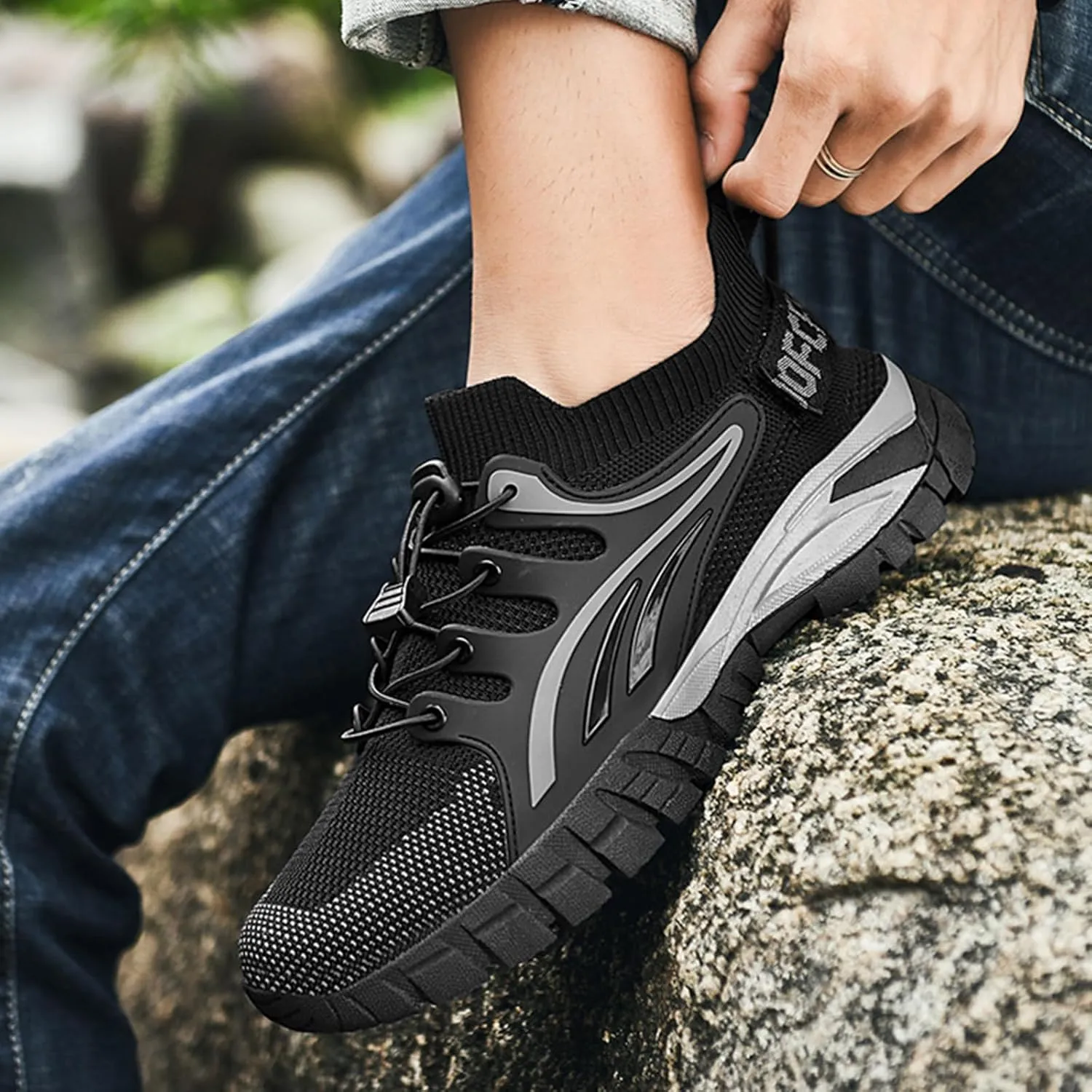 Mens Hiking Shoes Walking Trekking Trainers Outdoors Breathable Camping Climbing Shoes