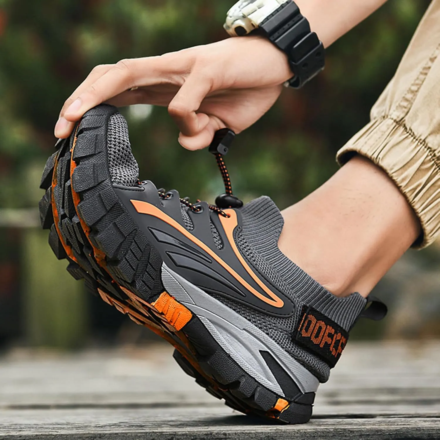 Mens Hiking Shoes Walking Trekking Trainers Outdoors Breathable Camping Climbing Shoes