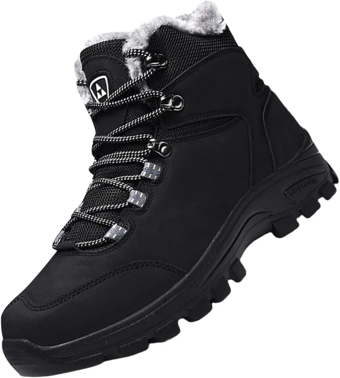 Mens Lightweight Snow Boots Winter Anti-Slip Ankle Booties Waterproof Slip On Plush Lined Sneaker Thermal Boots