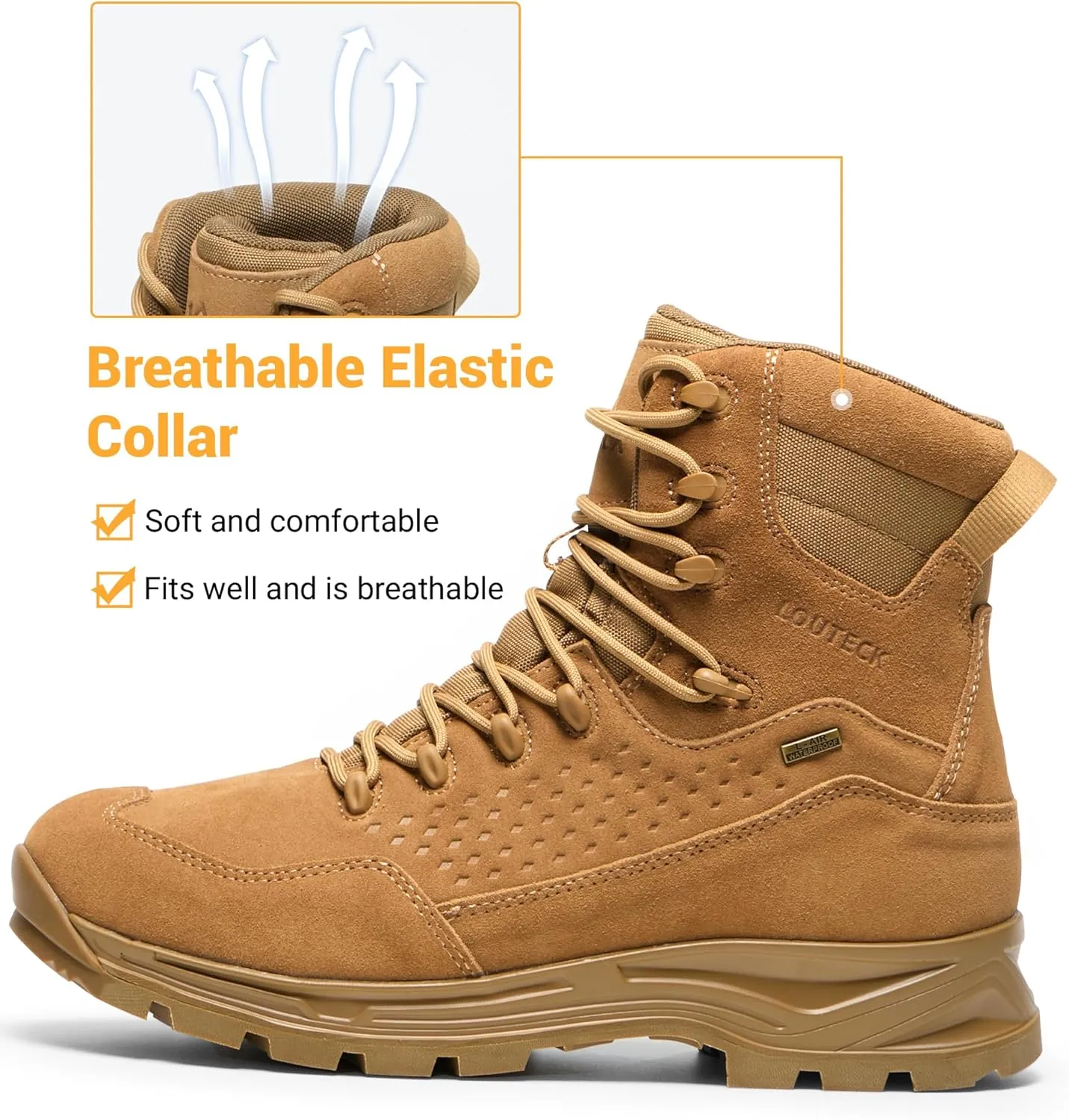 Men's Military & Tactical Boots  Waterproof & Comfortable Boots for Men, Perfect for Work, EMS, Hiking, and Combat