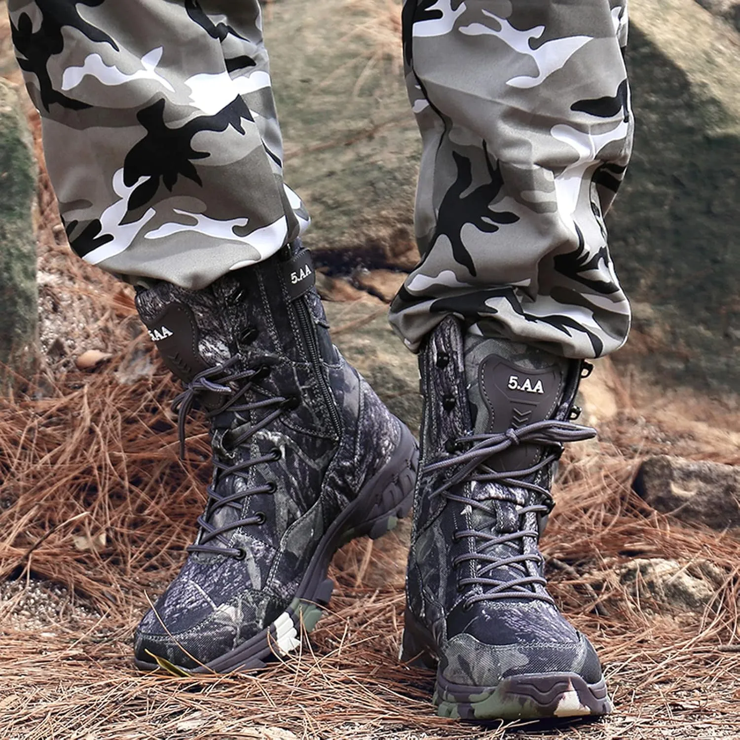 Men's Military Tactical Boots Outdoor Mountaineering Trekking Commando Tactical Boots Backpacking Boots Combat Boots