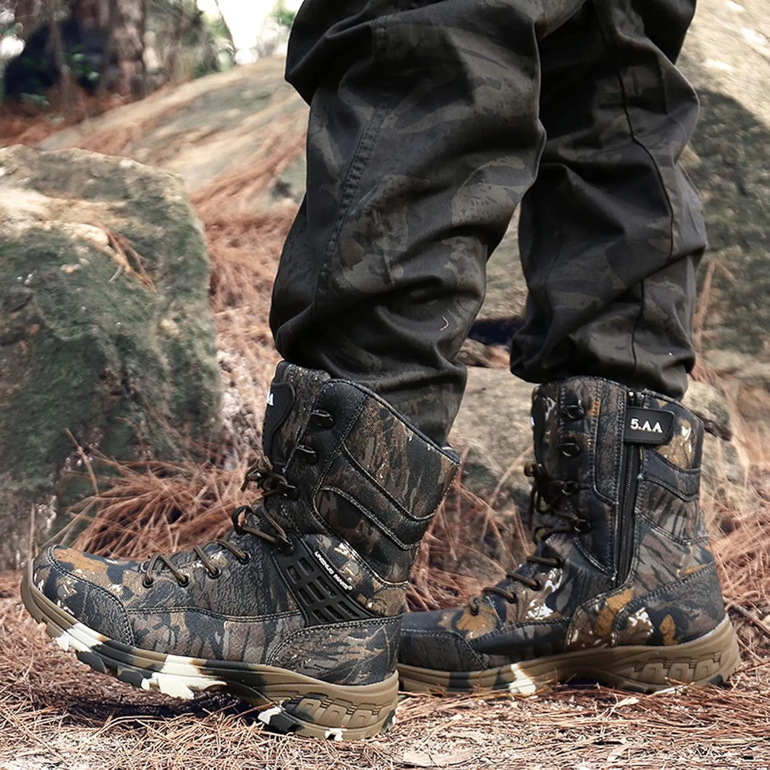 Men's Military Tactical Boots Outdoor Mountaineering Trekking Commando Tactical Boots Backpacking Boots Combat Boots