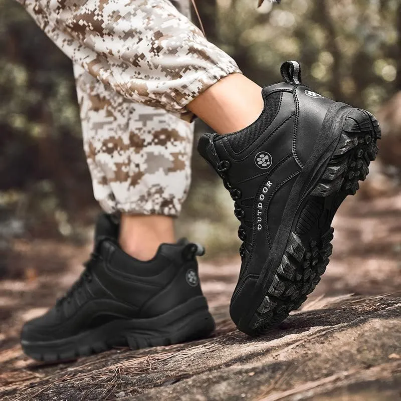 Men's Outdoor Good Arch Support High Top Hiking Shoes,Non-Slip Lightweight Travel Shoes Walking Sneakers Ankle Boots