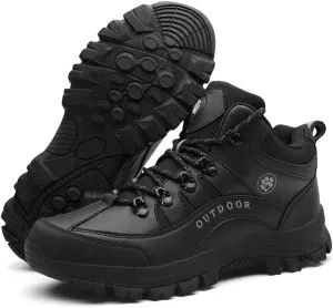 Men's Outdoor Good Arch Support High Top Hiking Shoes,Non-Slip Lightweight Travel Shoes Walking Sneakers Ankle Boots