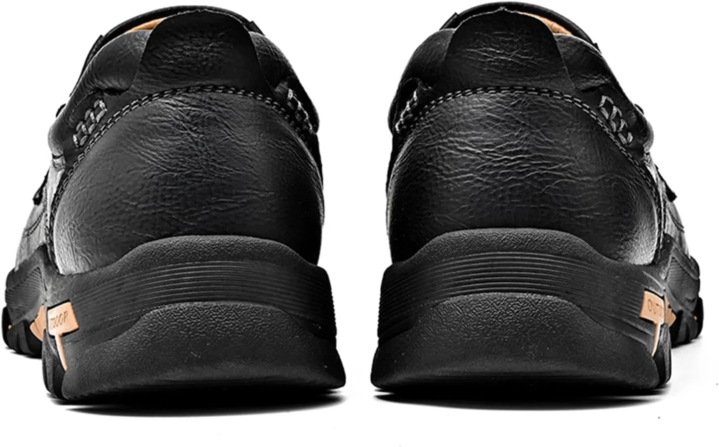 Mens Outdoor Leather Casual Loafers Non-Slip Lightweight Walking Driving Hiking Shoes