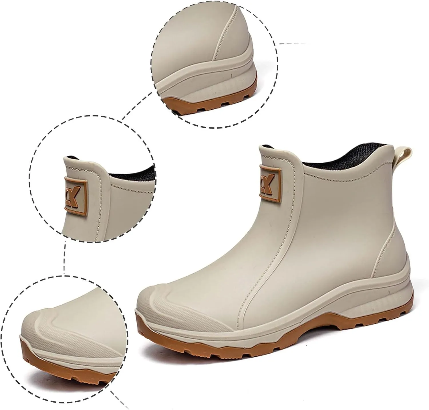Men's Rain Shoes for Outdoor Activities Comfortable Slip Rubber Boots Ideal for Gardening Fishing Hiking and