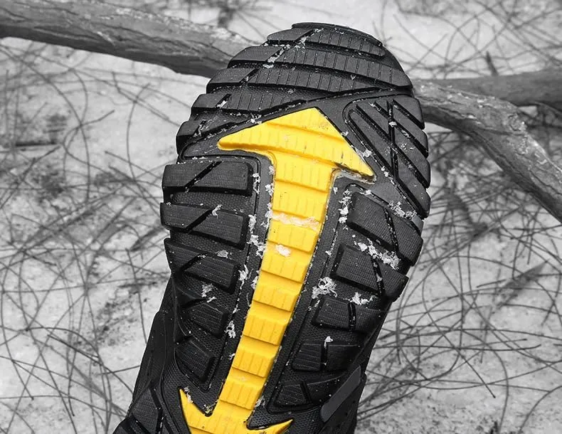 Men's Snow Boots Mens Snow Boots Winter Shoes Waterproof Non-Slip Fur Lined Snow Ankle Shoes Outdoor Anti-Slip Lightweight Hiking Boot