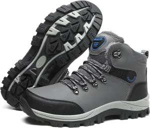 Men's Snow Boots Warmth Fur Lining Soft Thick Insulated Wear-Resistant Anti-Slip Outsole Waterproof Leather Lightweight Outdoor Lace-Up Ankle Cold-Resistant Hiking Classic Booties