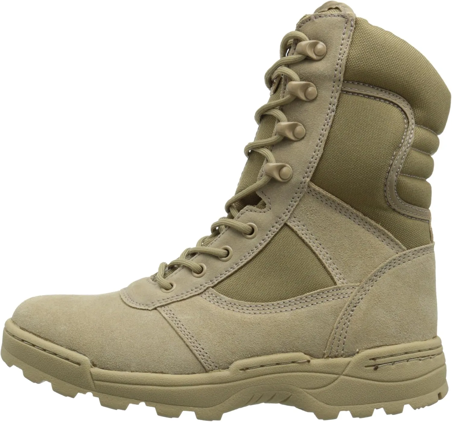 Mens Tactical Boots Dura Max 8 with Zipper Sand Suede Leather Waterproof Coyote Oil & Slip Resistant Boots