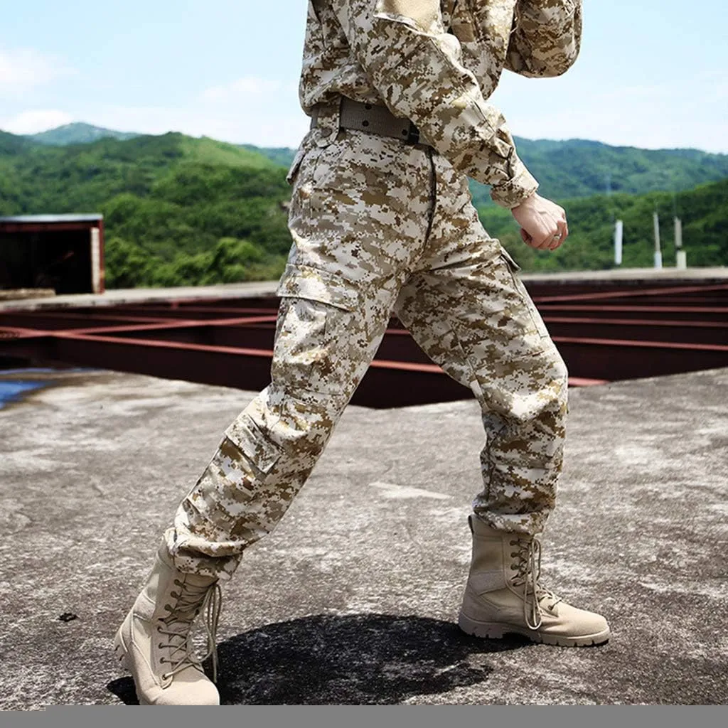 Men's Tactical Boots,High-Tops Military Combat Boots Outdoor Work Walking Desert Training Shoes, Sand-43/UK 8.5/US 9