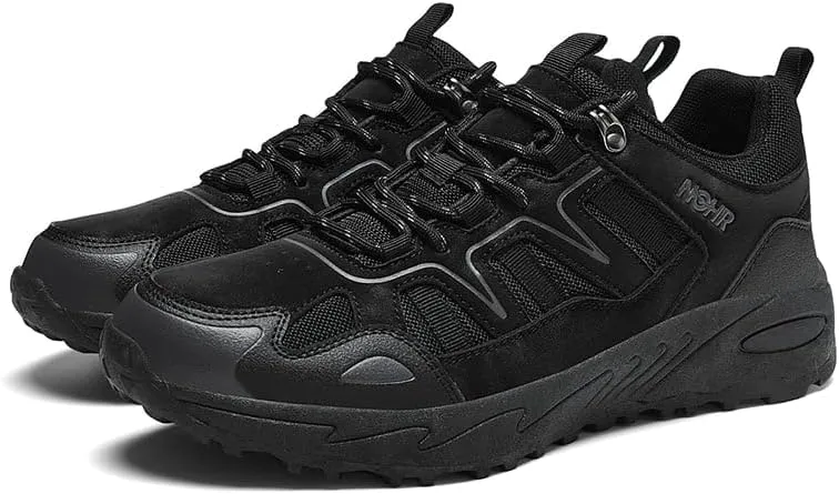 Men's Trekking Trail Shoes Wear-Resistant Anti-Slip Outsole,Lightweight Comfort Soft Insole,Water-Proof Suede Upper Breathable Mesh for Outdoor Hiking Backpacking Camping