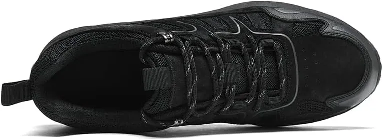 Men's Trekking Trail Shoes Wear-Resistant Anti-Slip Outsole,Lightweight Comfort Soft Insole,Water-Proof Suede Upper Breathable Mesh for Outdoor Hiking Backpacking Camping